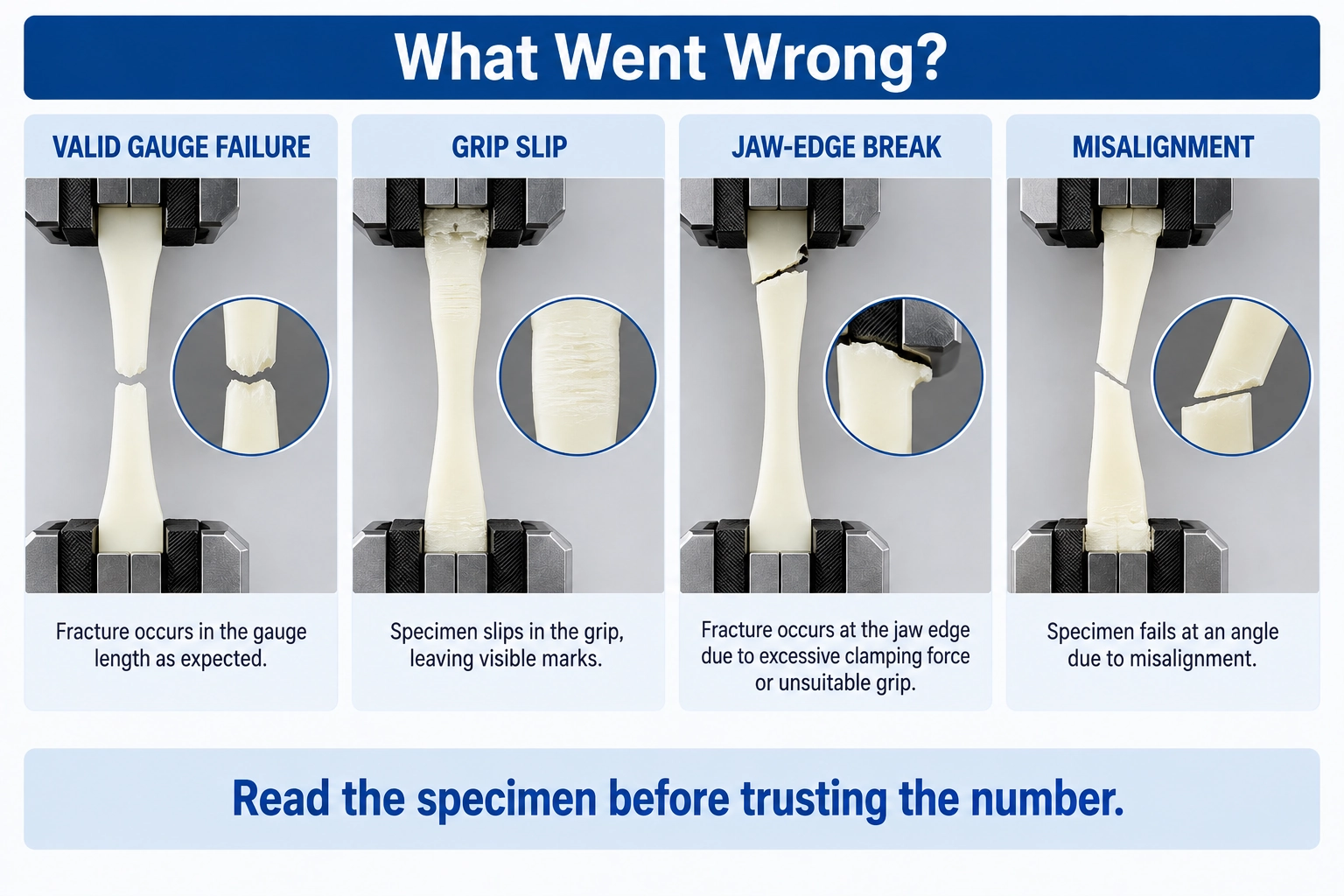 IEC 60811 tensile test specimen grip slip jaw break